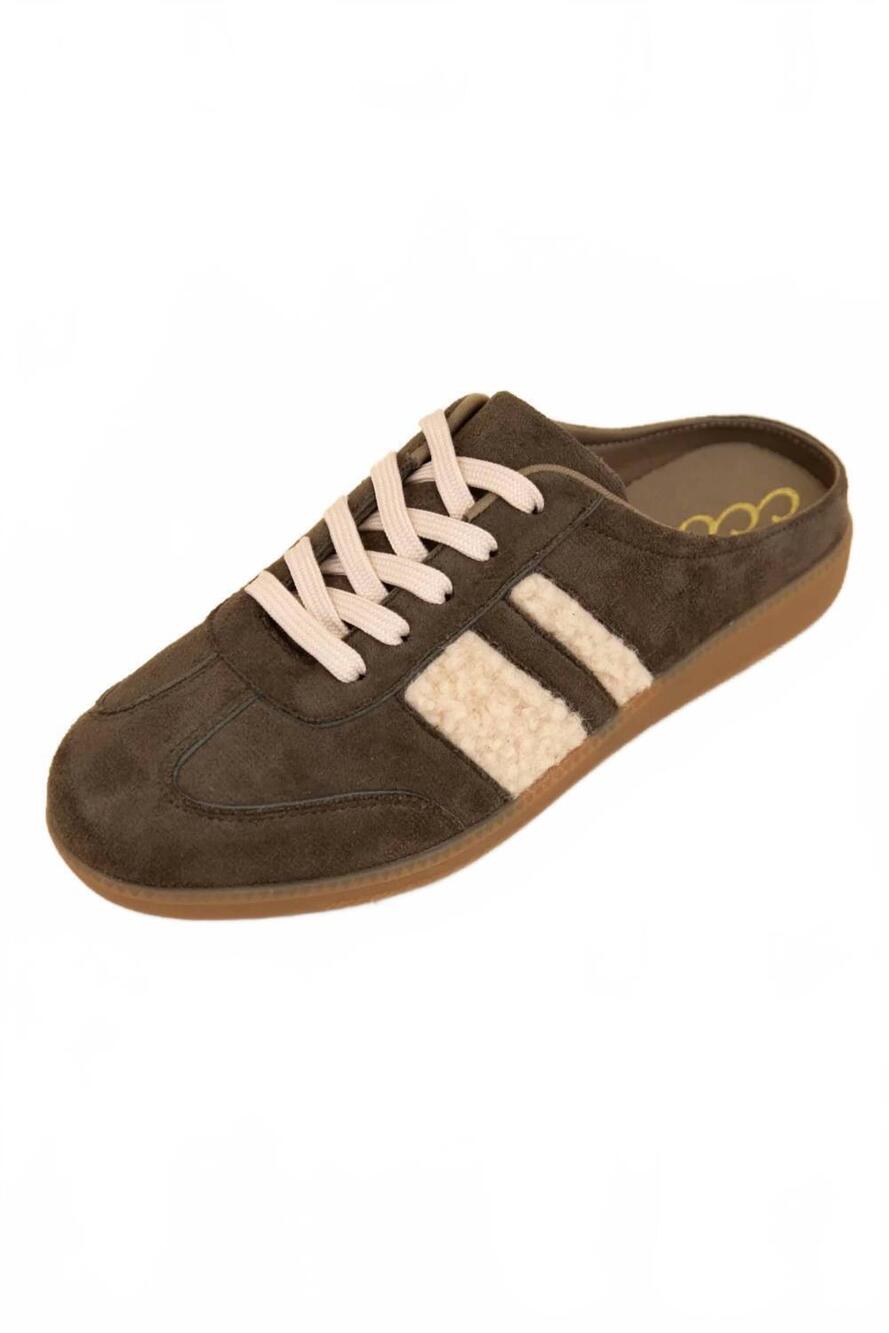 NEW CCOCCI women's sandra slip on sneaker in dark brown